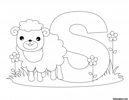 435x338 Printable Animal Alphabet Worksheets Letter S Is For Sheep