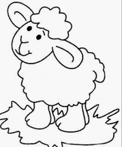 249x300 Sheep Coloring Pages For Preschool