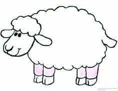 236x182 Sheep Outline Drawing Coloring Page