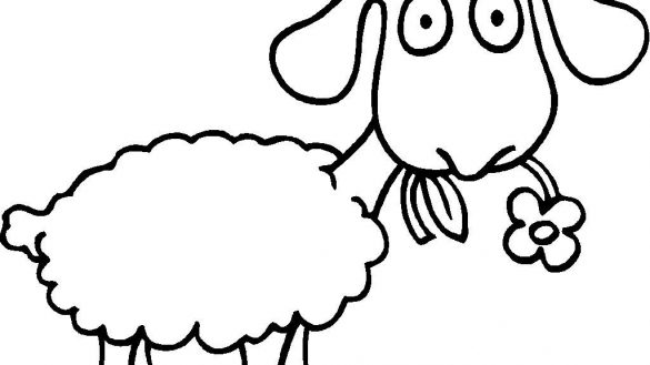 585x329 Complete Sheep Coloring Pictures Free Printable Pages For Kids