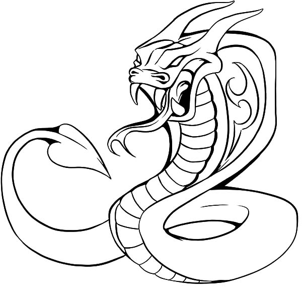 600x573 King Cobra Coloring Pages Cobra King Cobra And Craft