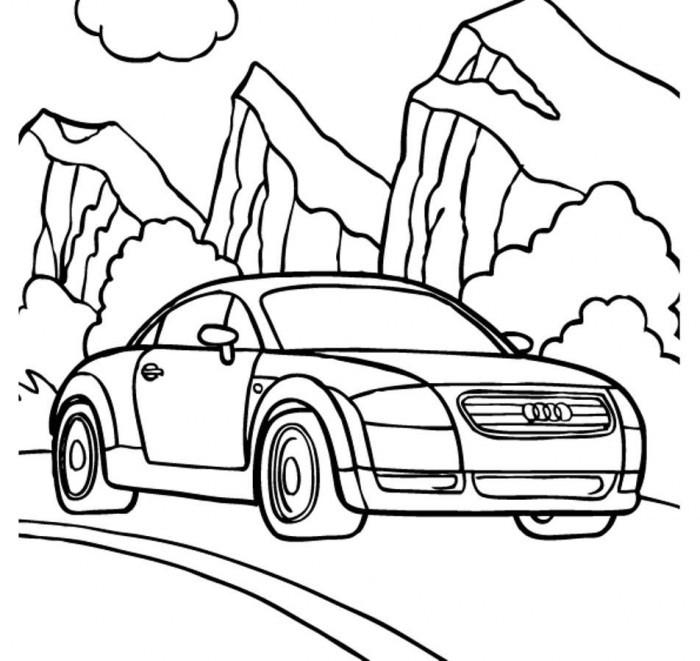 700x661 Audi Tt Coupe Coloring Pages Free Online Cars Coloring Pages