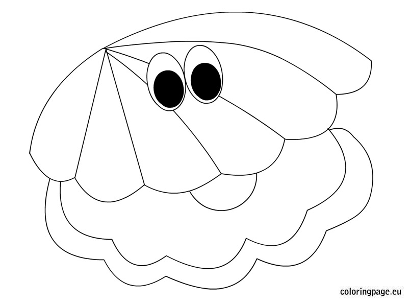 Oyster Shell Coloring Page 804x595 Oyster Shell Coloring Page