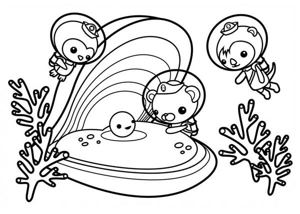 The Octonauts Meet Sea Shell Coloring Page 600x429 The Octonauts Meet Sea Shell Coloring Page