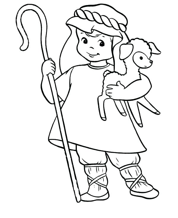 Jesus The Good Shepherd Coloring Pages Also Shepherd Boy Coloring 600x734 Jesus The Good Shepherd Coloring Pages Also Shepherd Boy Coloring