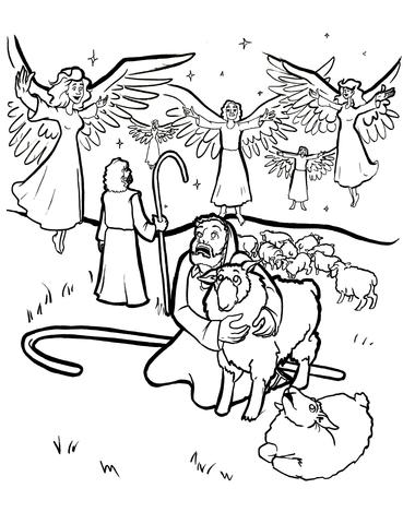 Shepherds And Angels Coloring Page Children's Ministry Deals 369x480 Shepherds And Angels Coloring Page Children's Ministry Deals
