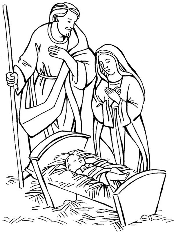 Shepherds Visit Baby Jesus Coloring Pages at GetColorings.com | Free ...