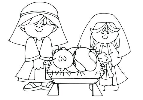 476x333 Mary And Joseph Coloring Pages Coloring Trend Medium Size
