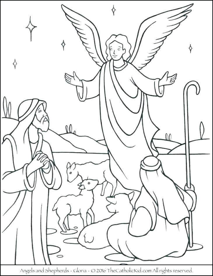 730x945 Coloring Pages Angels