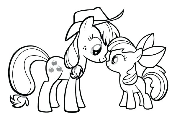 My Little Pony Applejack And Apple Bloom Coloring Page My Little 600x440 My Little Pony Applejack And Apple Bloom Coloring Page My Little