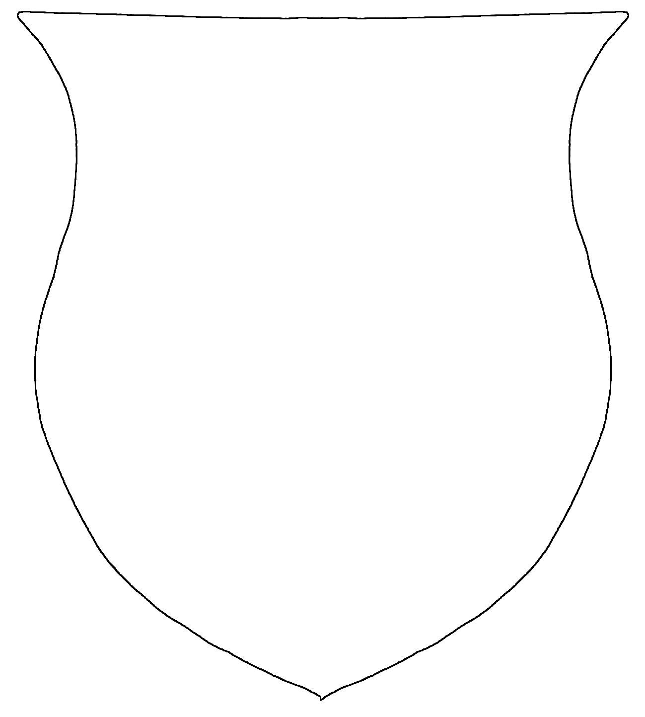 1299x1443 Shield Coloring Page