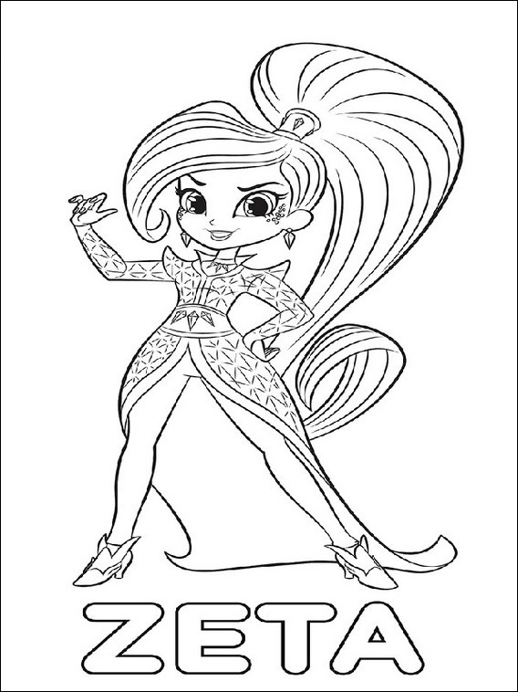 568x758 Shimmer And Shine Coloring 5