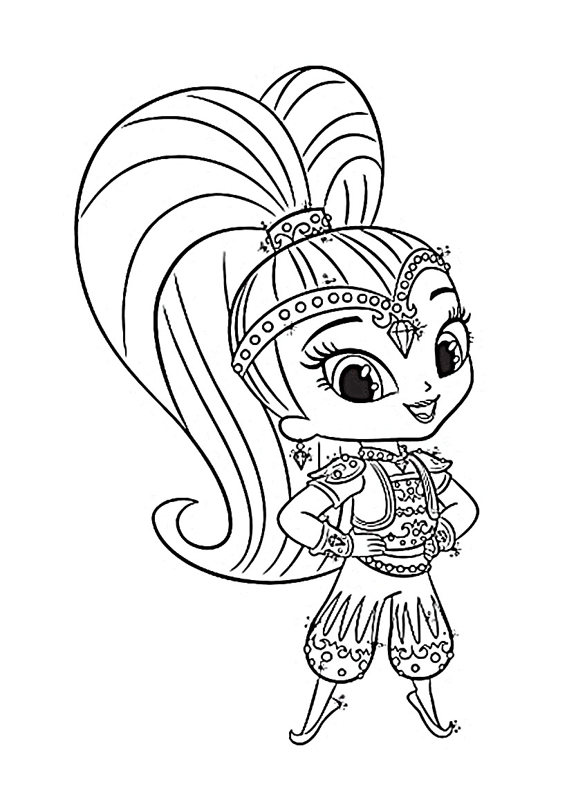820x1160 Shimmer And Shine Coloring Pages To Download And Print For Free