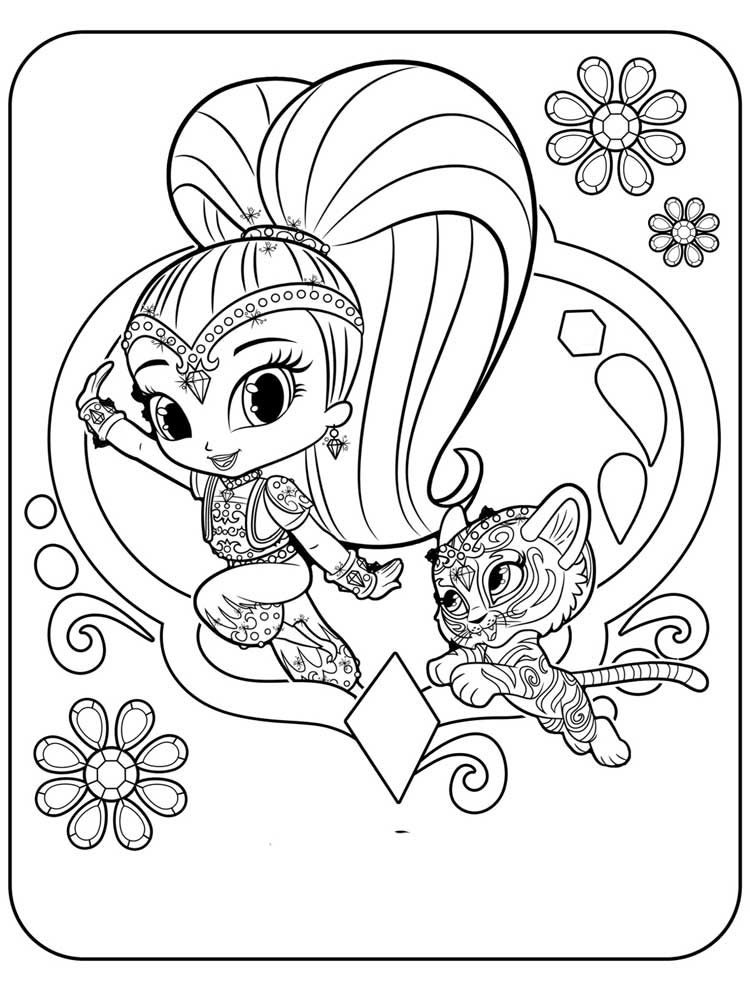 750x1000 Shimmer And Shine Coloring Pages. Free Printable Shimmer And Shine