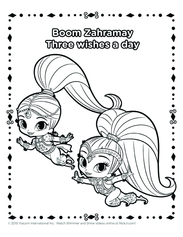 612x792 Top 14 Genie Magic Shimmer And Shine Coloring Pages