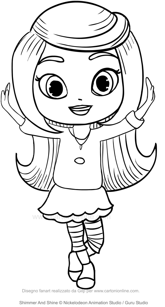 534x992 Leah (Shimmer And Shine) Coloring Page