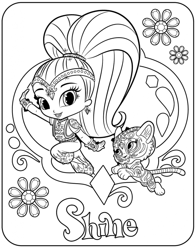 807x1024 Shimmer And Shine Coloring Pages 4