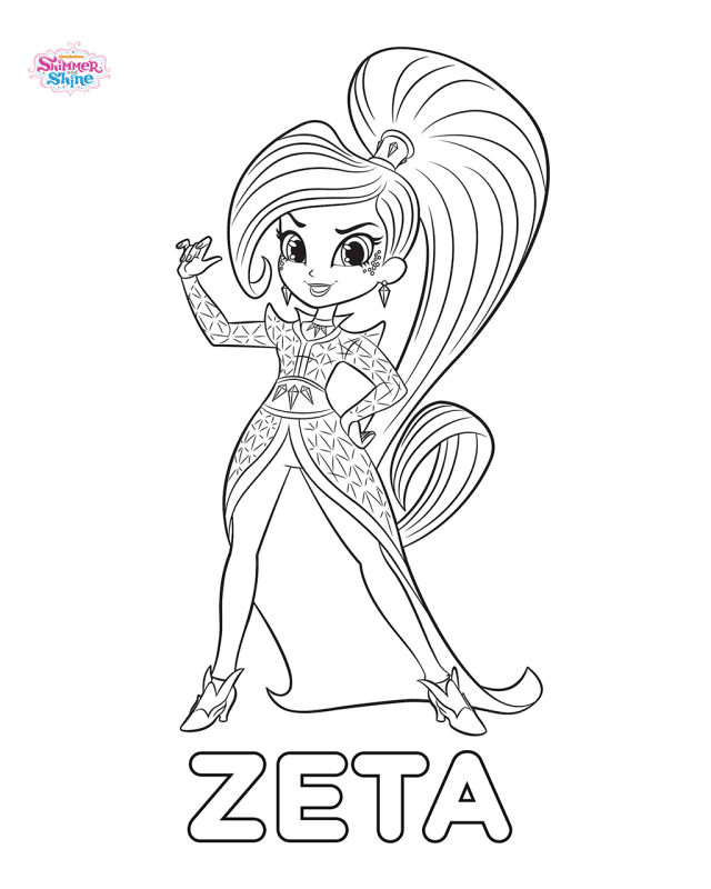 640x800 Shimmer And Shine Coloring Pages Of 2017 Imprimibles