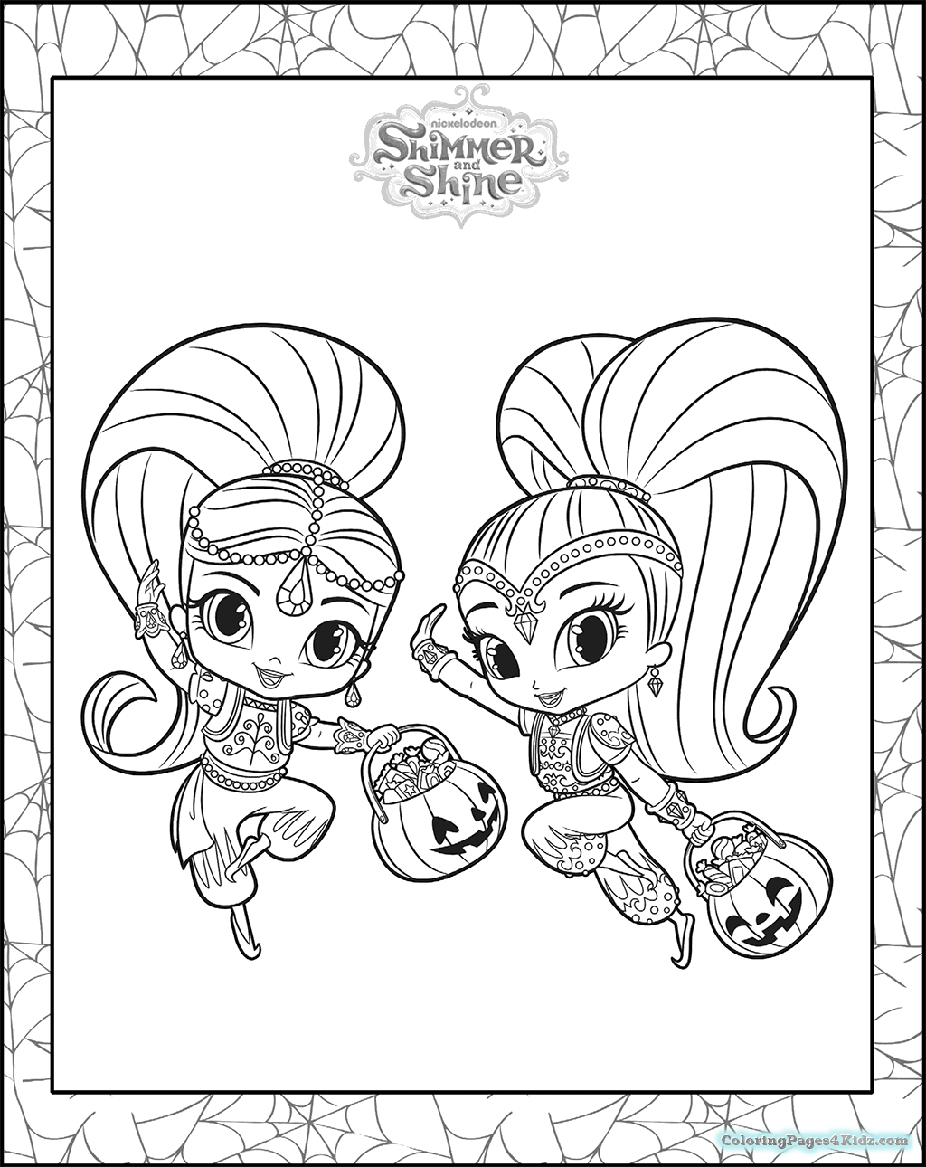 1024x1290 Shimmer And Shine Halloween Coloring Pages 103 Coloring Pages