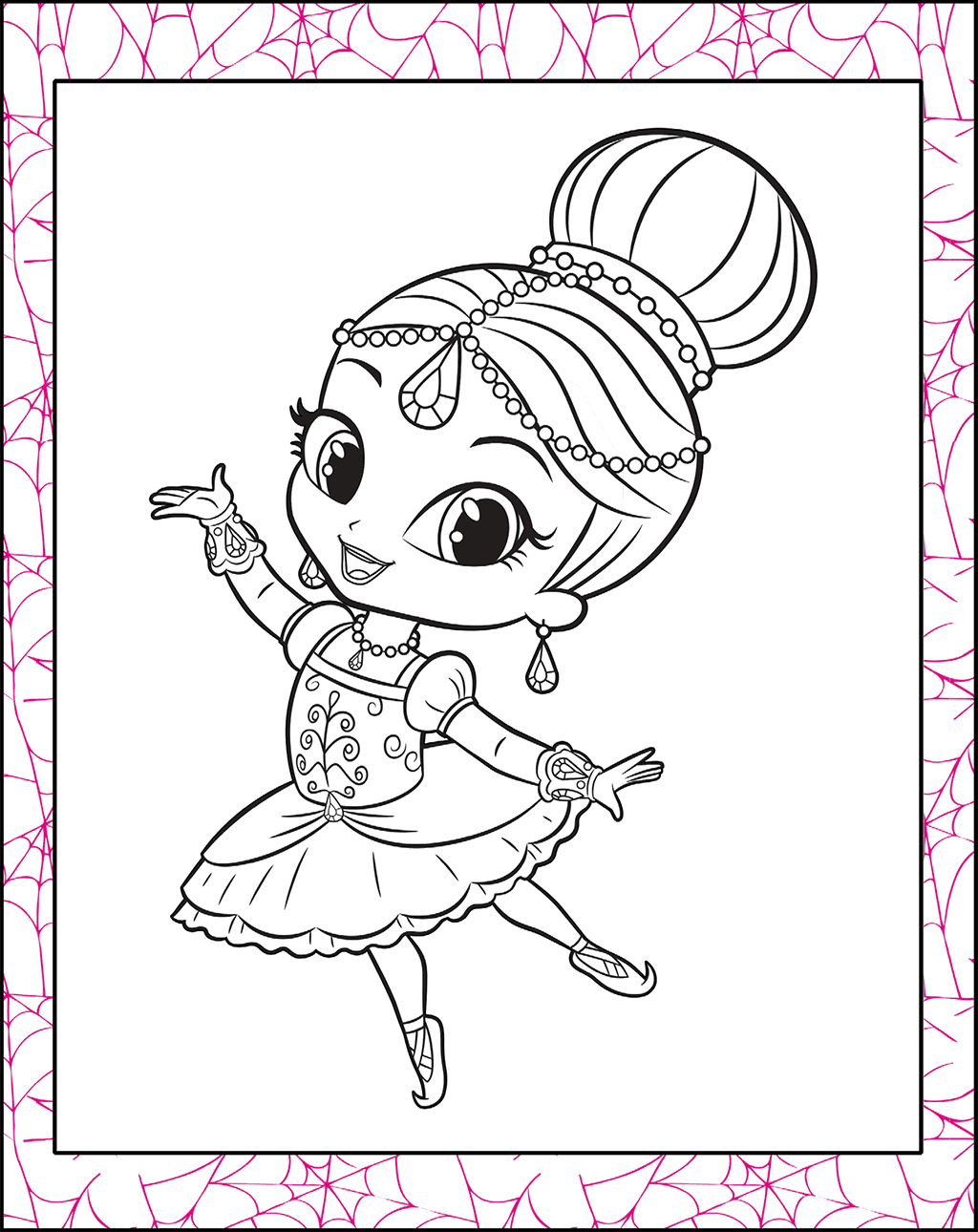 1024x1290 Shimmer And Shine Coloring Page