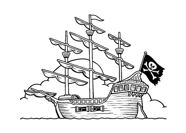 Free Printable Pirate Ship Coloring Pages Colouring For Humorous 600x429 Free Printable Pirate Ship Coloring Pages Colouring For Humorous
