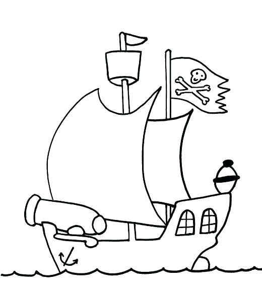 Big Pirate Ship Coloring Pages Printable Coloring Big Pirate Ship 520x588 Big Pirate Ship Coloring Pages Printable Coloring Big Pirate Ship