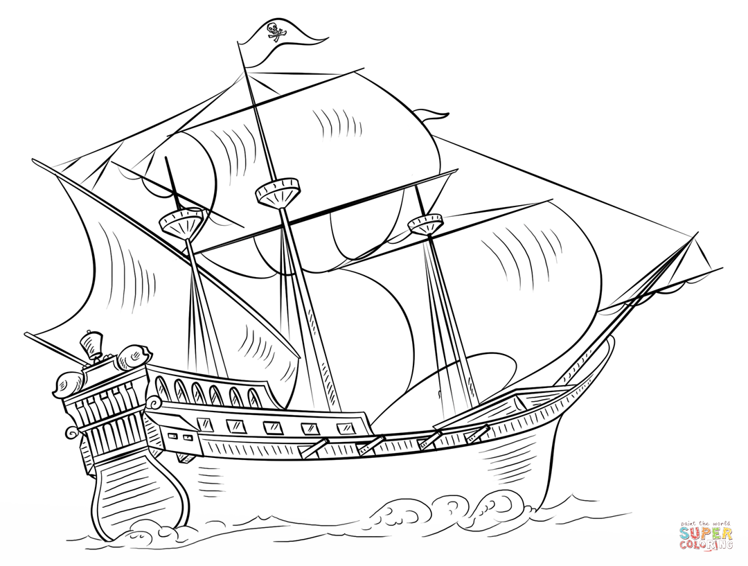 Pirate Ship Coloring Page Free Printable Coloring Pages Pirate 1080x817 Pirate Ship Coloring Page Free Printable Coloring Pages Pirate