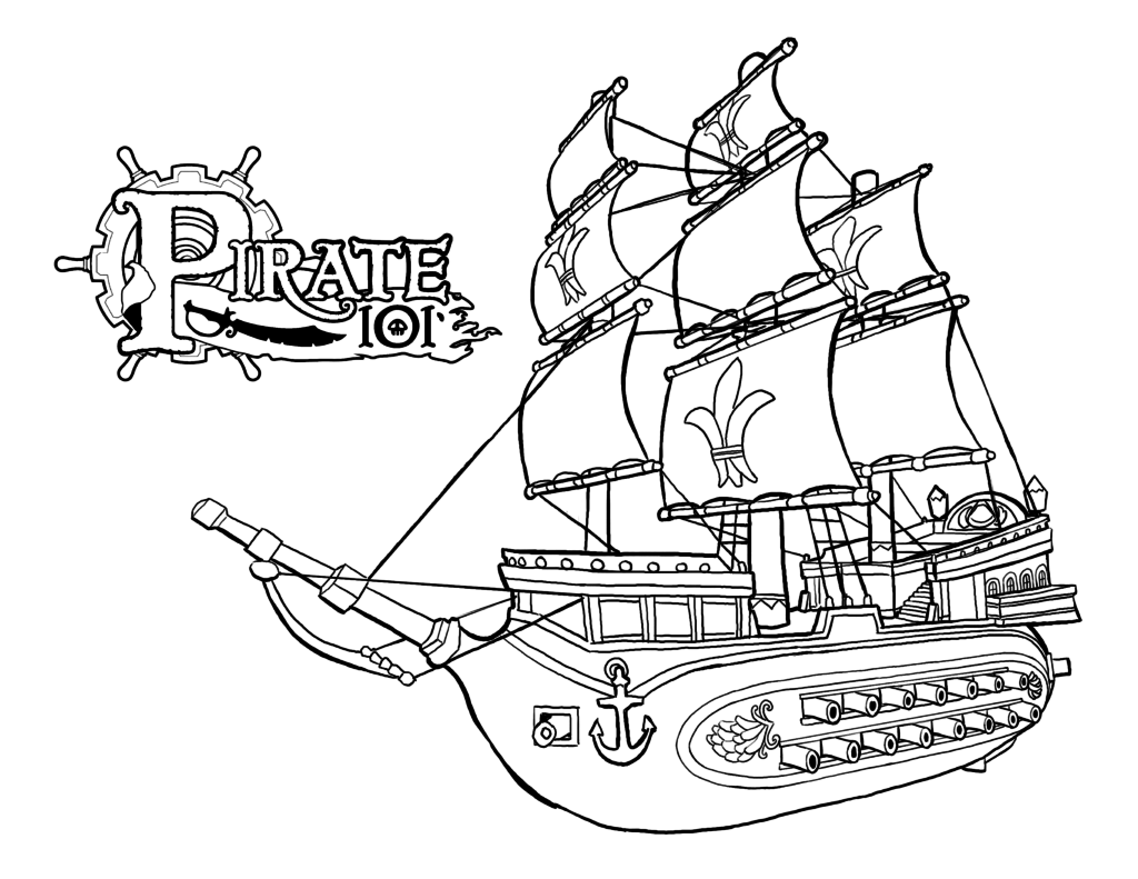 Coloring Pages Kids Pirate Ships Free Credit For Ship 1024x791 Coloring Pages Kids Pirate Ships Free Credit For Ship