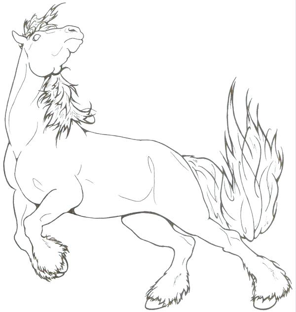 600x633 Free Draft Horse Coloring Pages Spirited By On Beautiful Lines