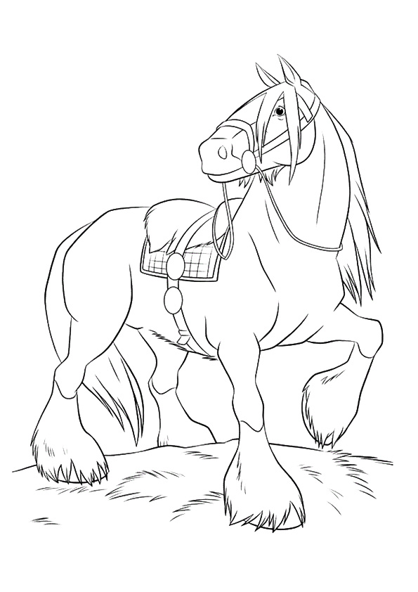 595x842 The Shire Horse Coloring Page