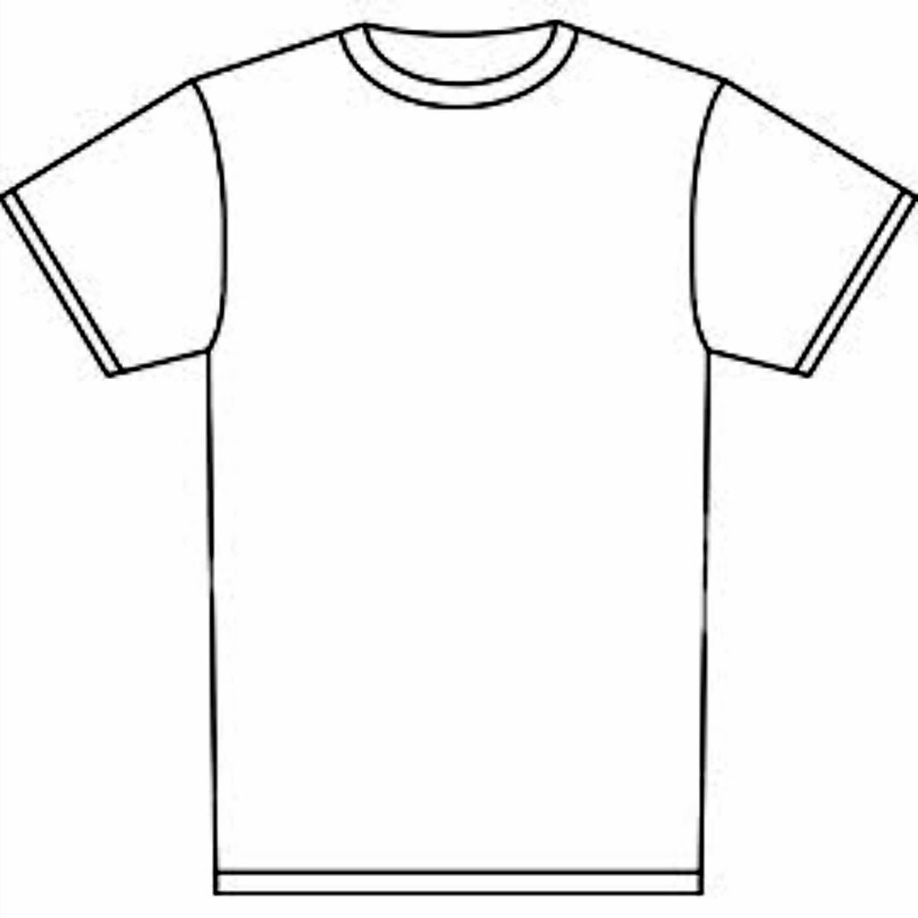 1022x1022 T Shirt Coloring Page Tshirt Free Printable