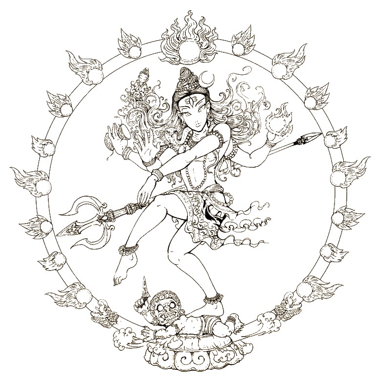 773x787 Adult Coloring Page India Shiva 10