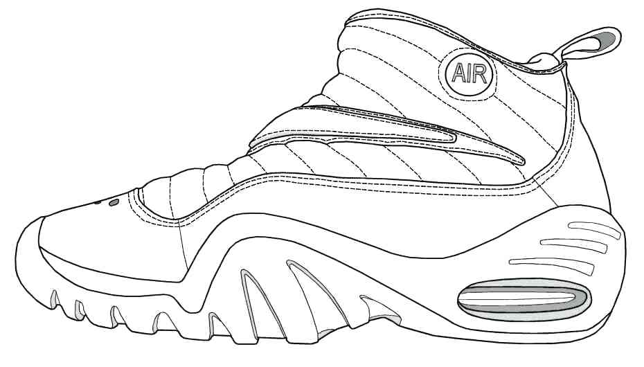 930x530 Basketball Shoe Coloring Page Coloring Pages Printable Logos