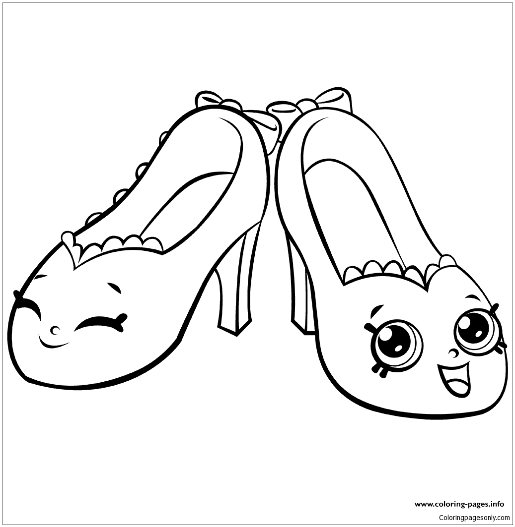 1037x1063 Pretty Shopkins Shoes Royale Coloring Page