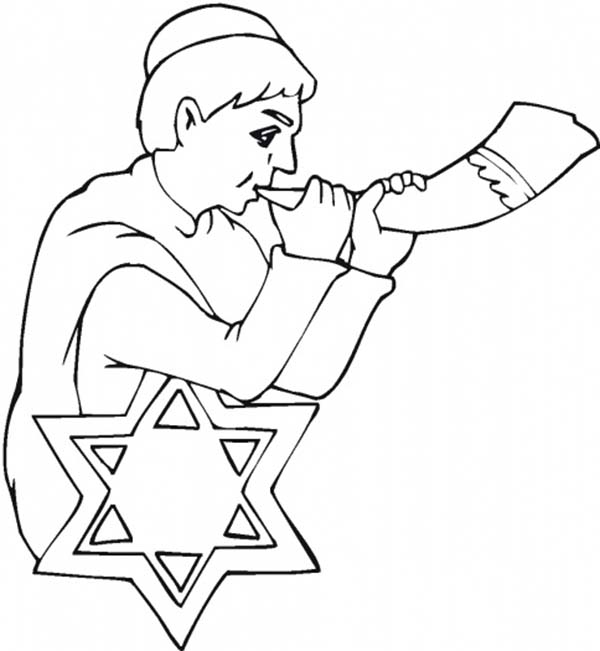 Shofar Coloring Pages