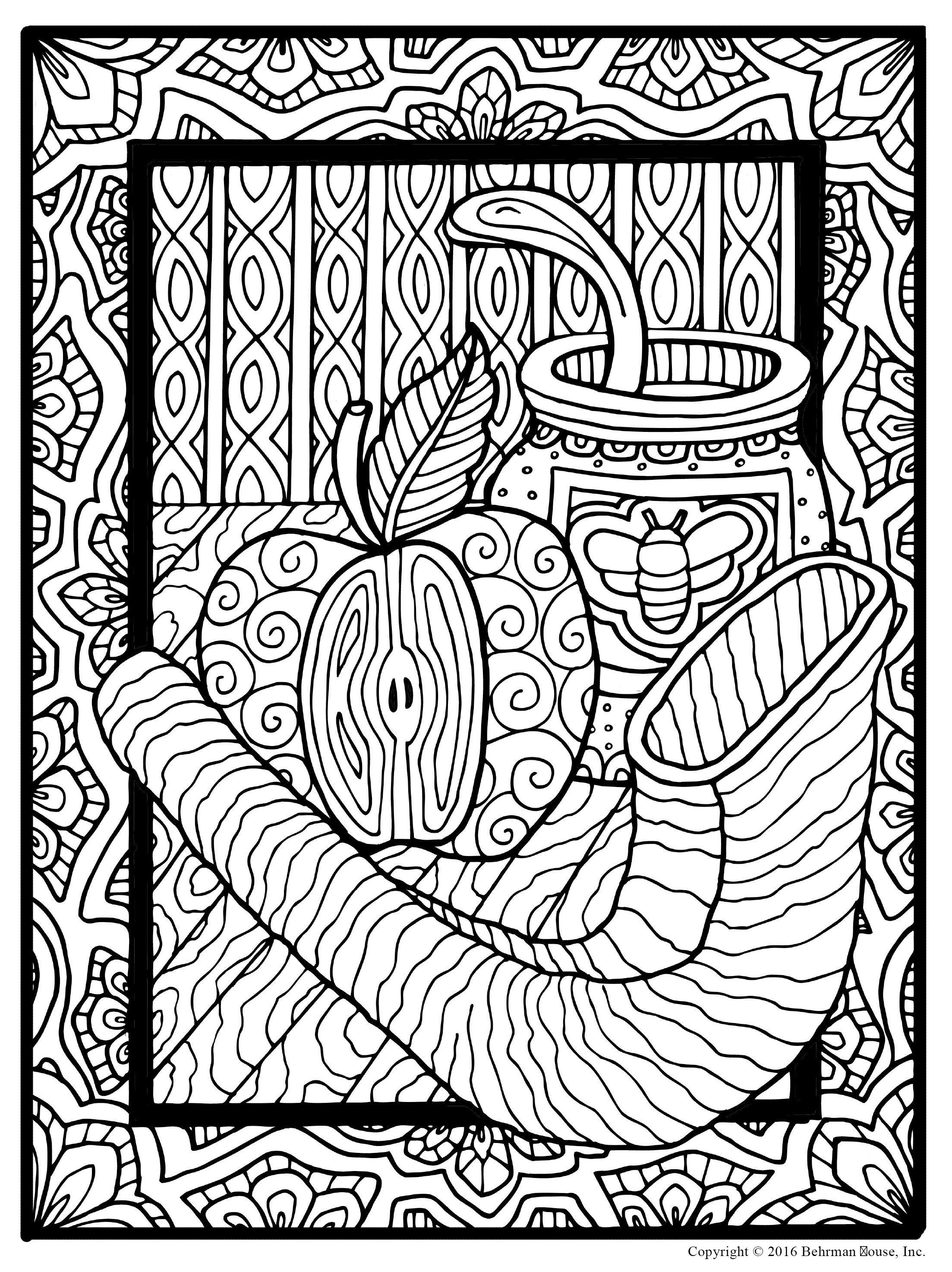 2206x2948 Odd Rosh Hashanah Coloring Pages From Shalom A Jewish Book