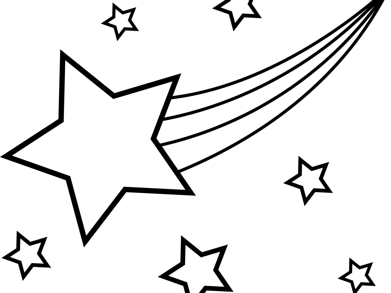 Convenient Shooting Star Coloring Page Stars Big Small Pages 1600x1200 Convenient Shooting Star Coloring Page Stars Big Small Pages