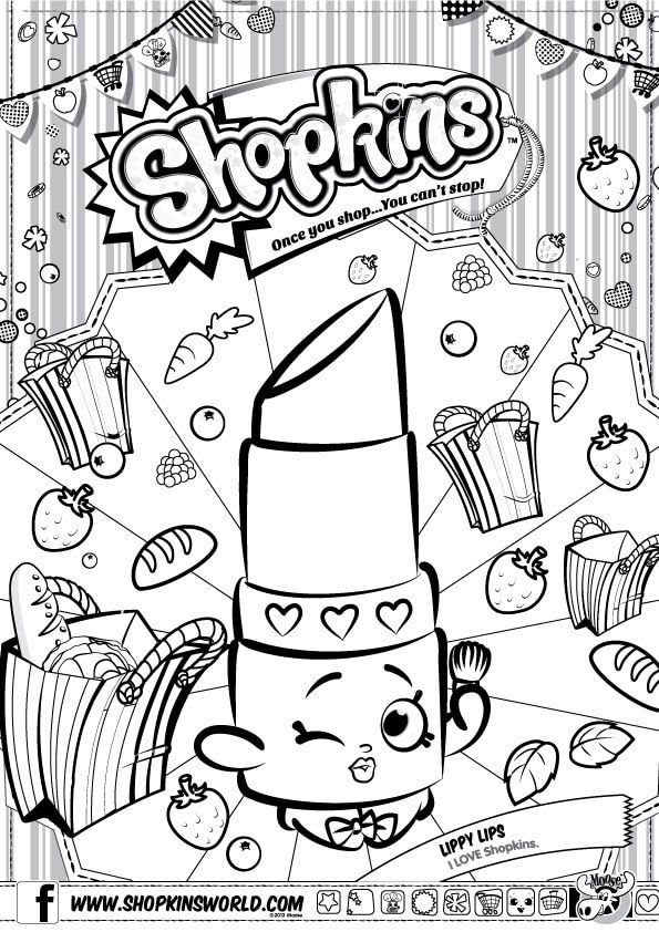 Shopkins Coloring Pages Season 1 Lippy Lip Party 595x842 Shopkins Coloring Pages Season 1 Lippy Lip Party