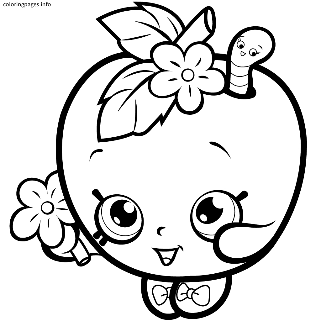1024x1024 Awesome Shopkins Coloring Pages Creamy Cookie Cupcake Free