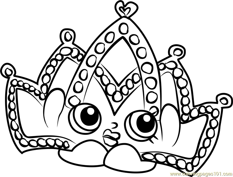 Tiara Shopkins Coloring Page 800x607 Tiara Shopkins Coloring Page