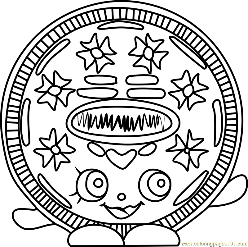 800x795 Cream E Cookie Shopkins Coloring Page