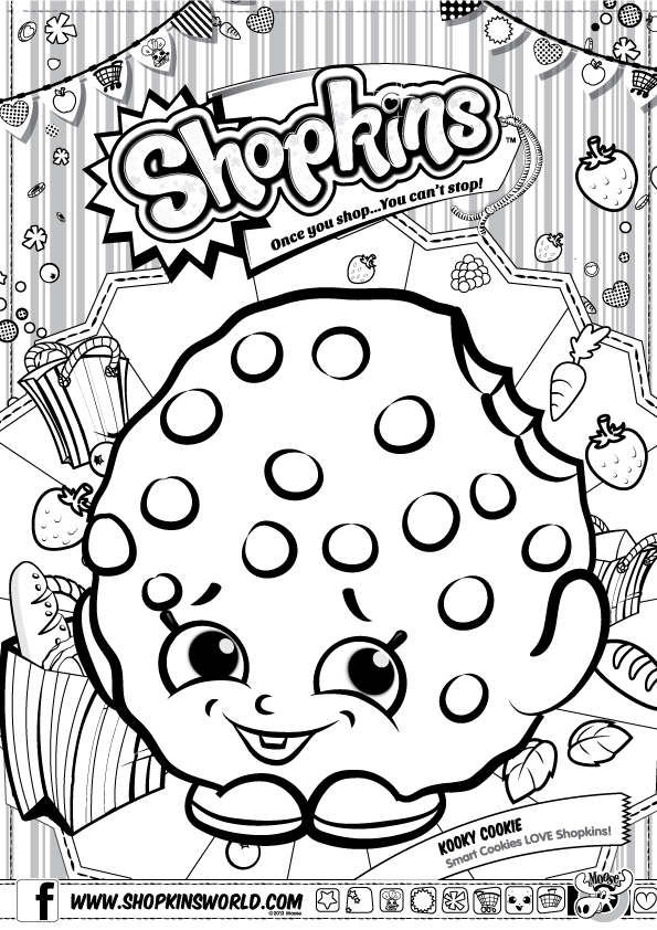 Shopkins Coloring Page Kooky Cookie 595x842 Shopkins Coloring Page Kooky Cookie