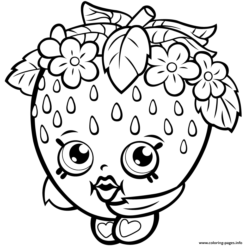 1024x1024 Strawberry Kiss Season One Shopkins Season 1 Coloring Pages Printable