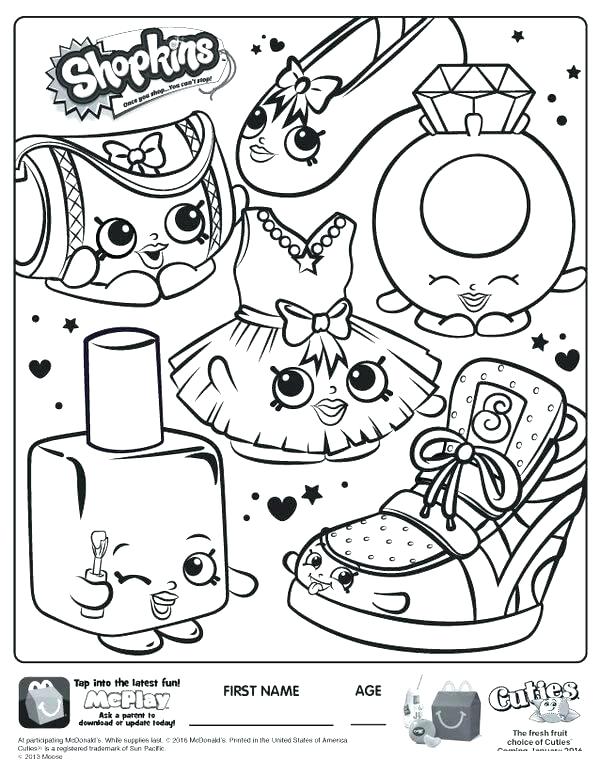 Strawberry Kiss Shopkins Coloring Page Professional 600x776 Strawberry Kiss Shopkins Coloring Page Professional