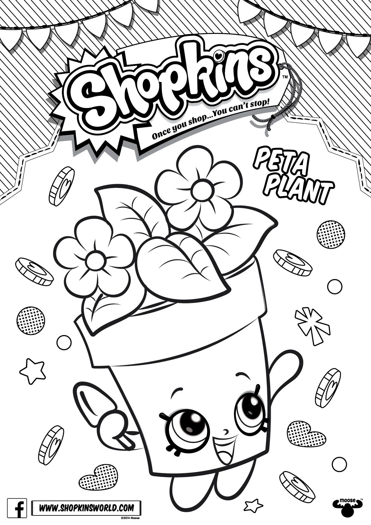 1240x1754 Shopkins Coloring Pages Season 4 Peta Plant Dibujos Dulces