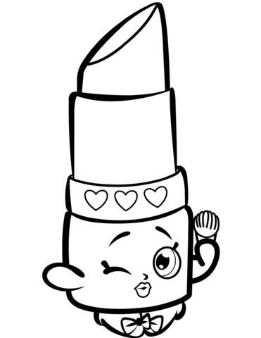 371x480 Lippy Lips Shopkins Coloring Page Beauty Lippy Lips Shopkin