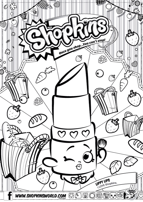 Shopkins Coloring Pages 595x842 Shopkins Coloring Pages
