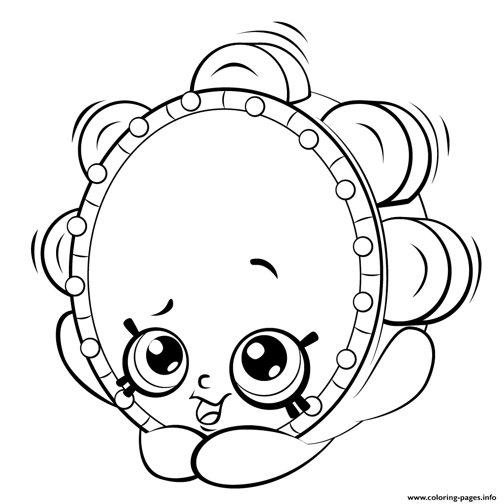 1024x1024 Print Tambourine From Shopkins Shopkins Season 5 Coloring Pages