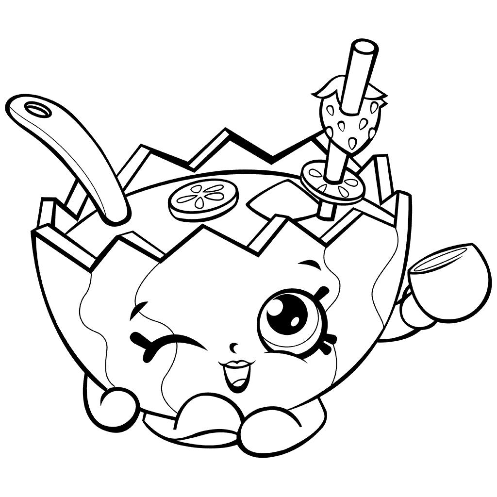 1024x1024 Mallory Watermelon Shopkins Coloring Page Shopkins Coloring