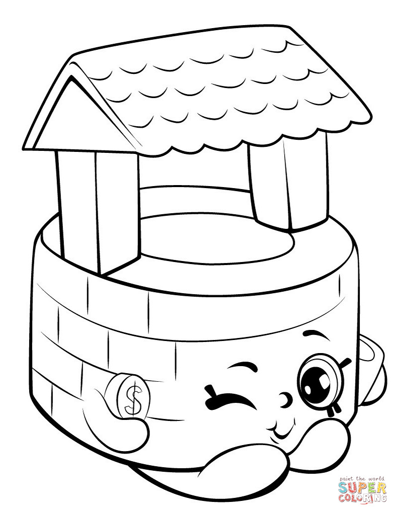 791x1024 Penny Wishing Well Shopkin Coloring Page Free Printable Pages